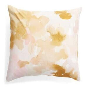 Treasure & Bond Veiled Blooms Euro Sham Floral Pink Orange